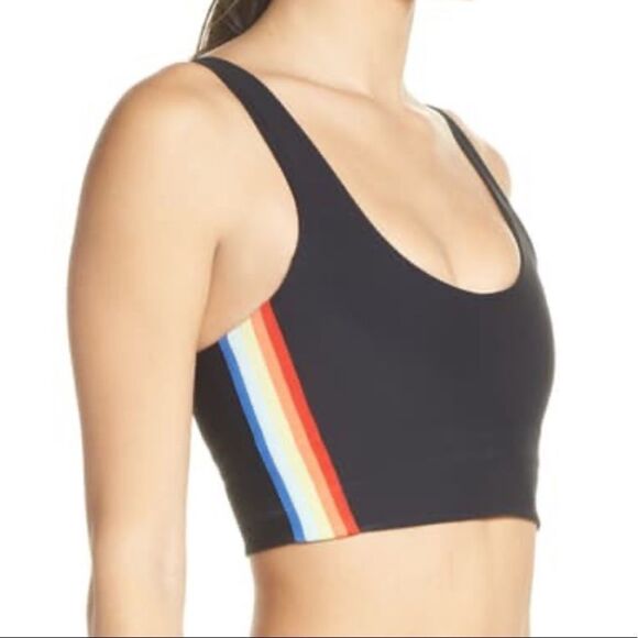 NWT Spiritual Gangster Shakti Brami Rainbow Stripe in Navy - Picture 6 of 11